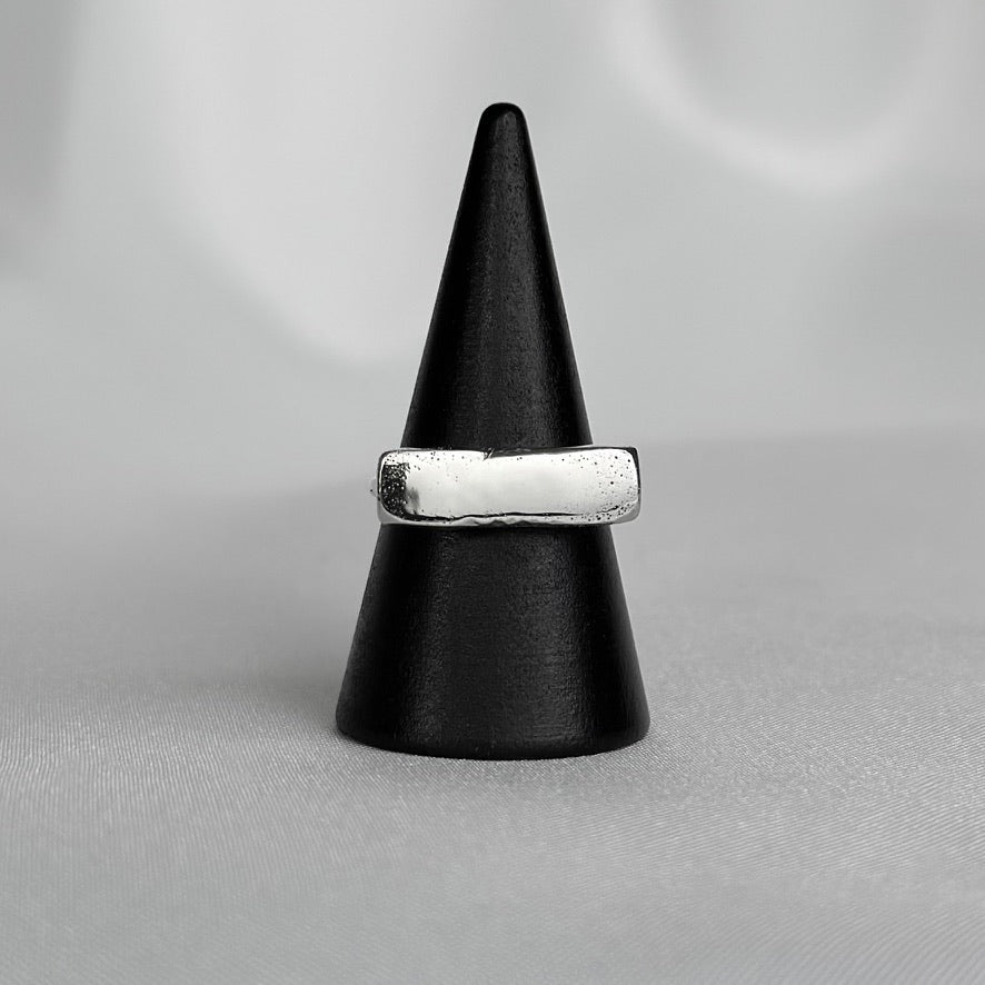 Rustic Flat Top Band Ring