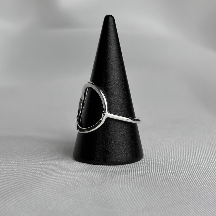 Agape Hammered Circle Ring