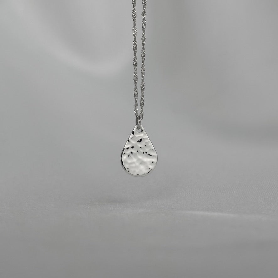 Hammered Teardrop Necklace