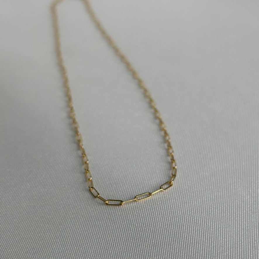 Gold Filled Paperclip Chain Necklace