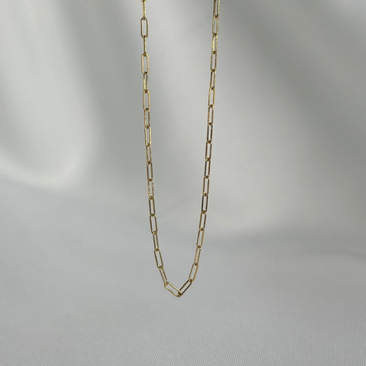 Gold Filled Paperclip Chain Necklace