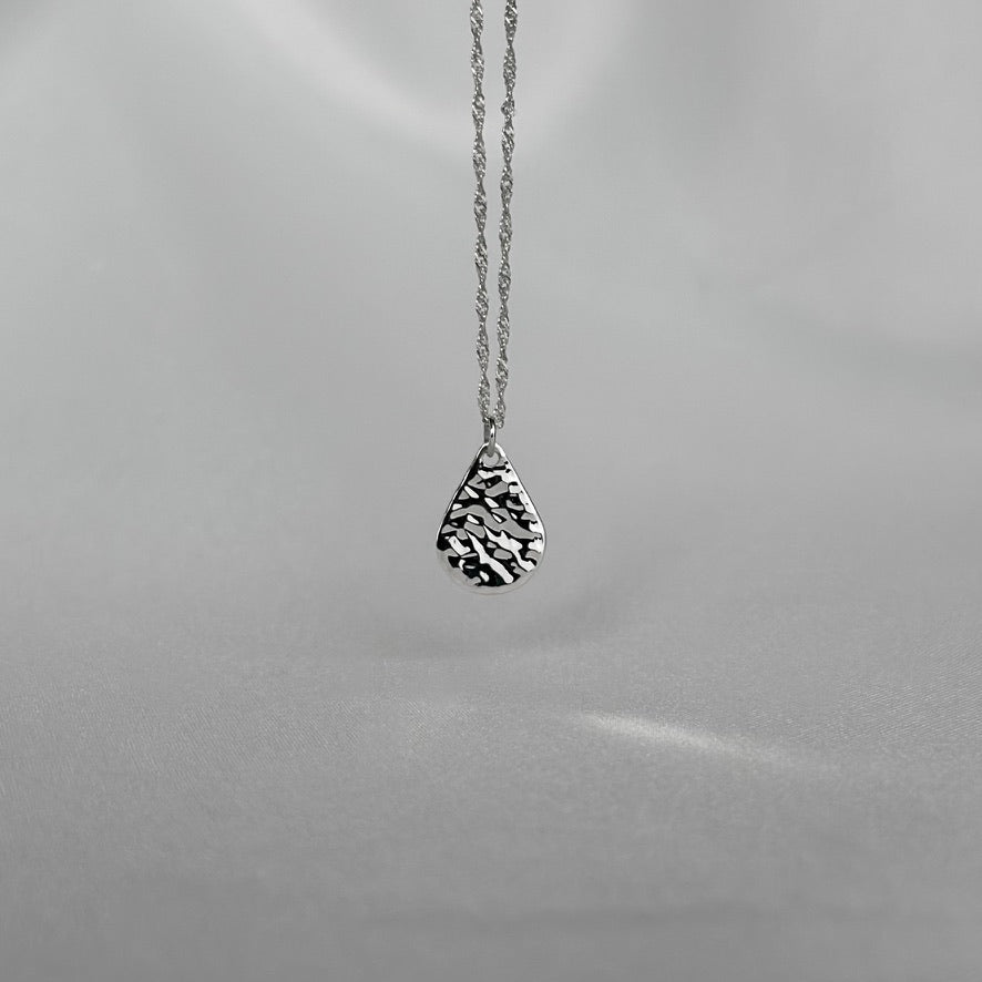 Hammered Teardrop Necklace