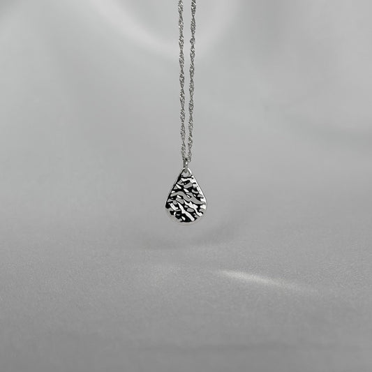 Hammered Teardrop Necklace