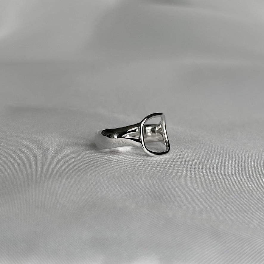 Chunky Agape Rectangle Ring