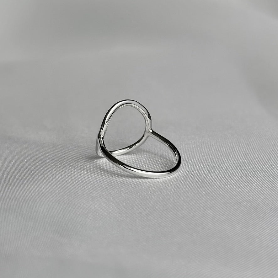 Agape Hammered Circle Ring