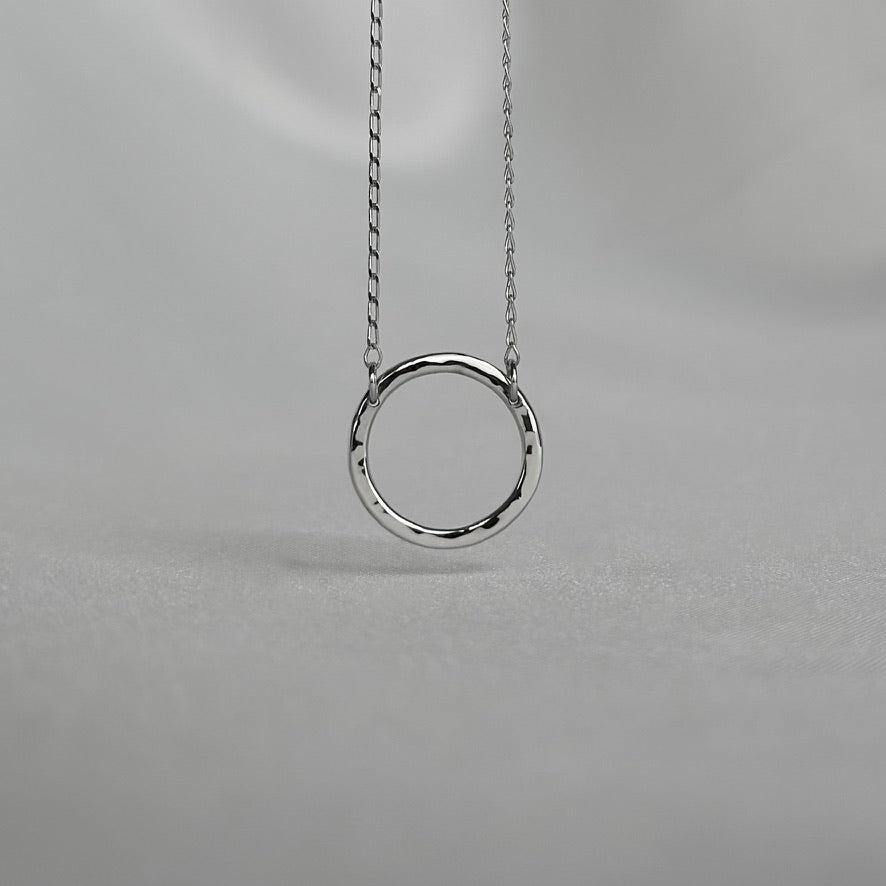 Hammered Circle Necklace
