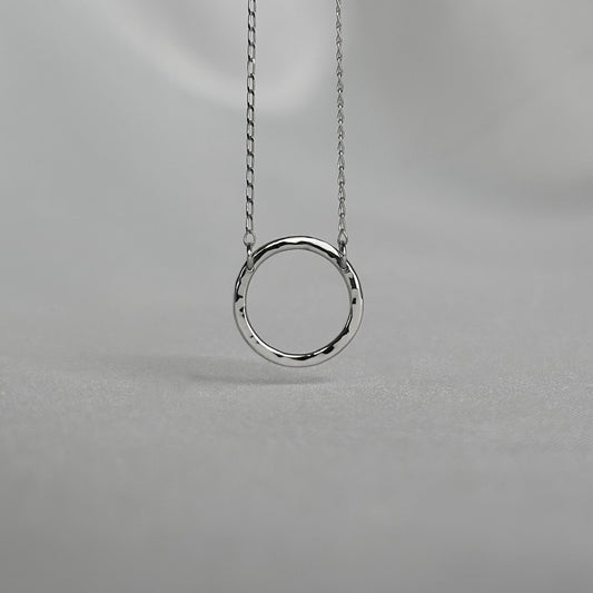 Hammered Circle Necklace